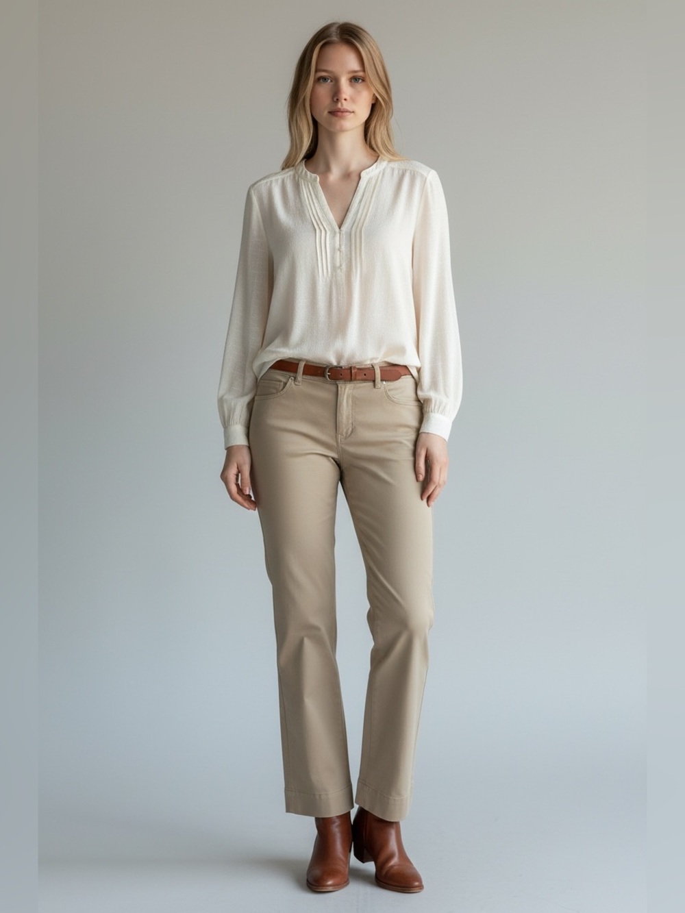 Old Navy The Perfect Boot Khaki Chino Pants Bootcut Size 4 Short Excellent
